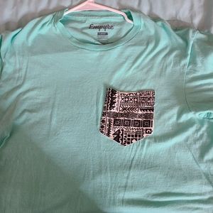 Zebra pocket green T